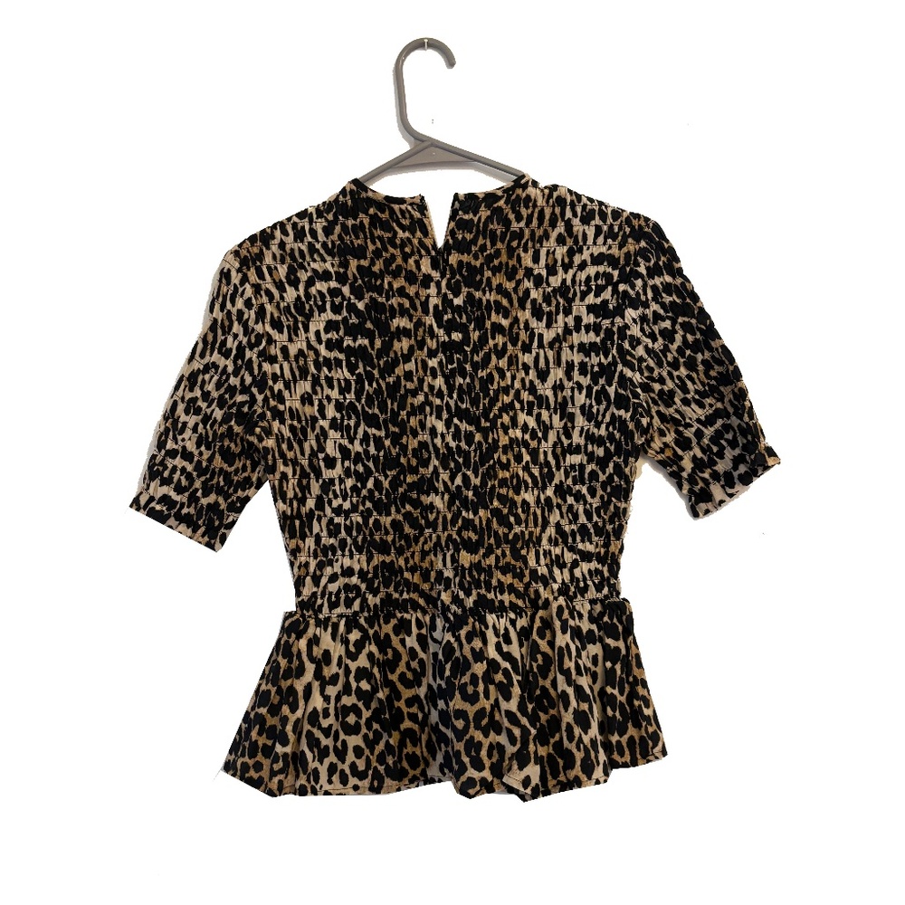 GANNI Animal Print Crew Neck Top size XS/ US 2 - Picture 8 of 9
